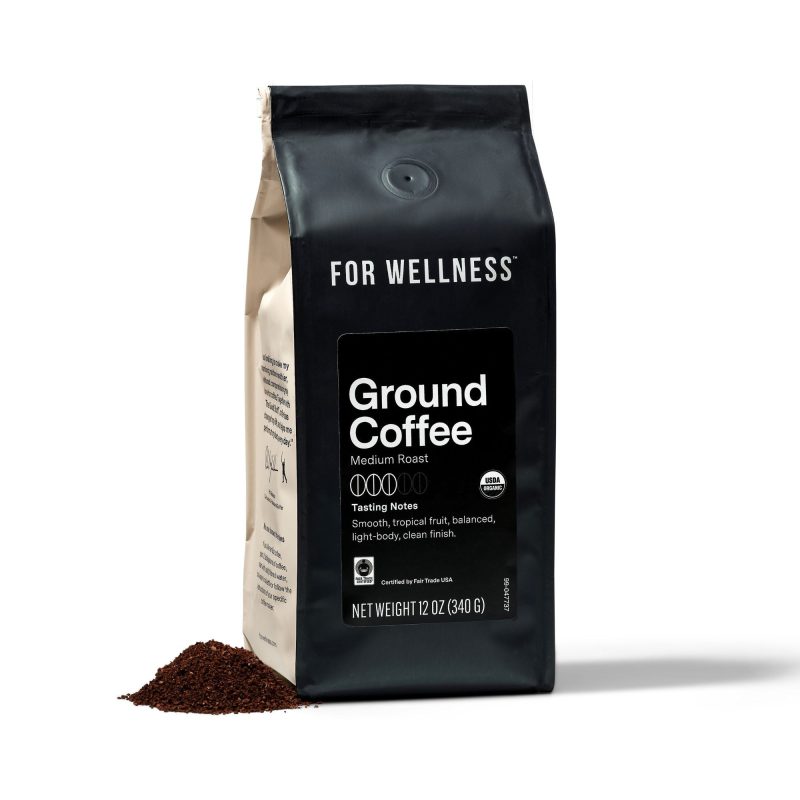 Medium roast ground coffee pouch